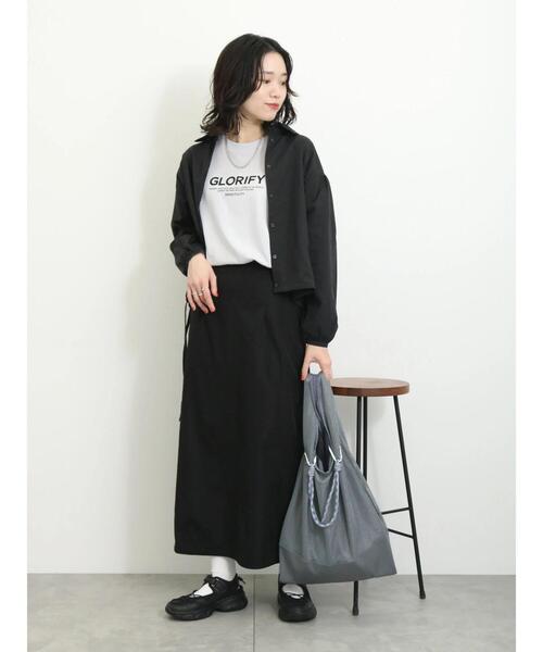 Samansa Mos2 blue（サマンサモスモスブルー）の「ロゴロンT（Tシャツ/カットソー・レディース・オフホワイト/シルバーグレー/ブラック・F）」の22枚目の写真