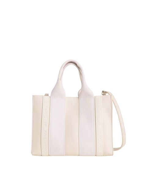 MERCURYDUO（マーキュリーデュオ）の「フェイクレザーロゴミニトートBAG（トートバッグ・レディース・ベビーピンク/ホワイト・FREE）」の2枚目の写真