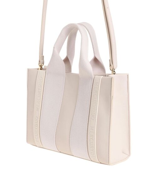 MERCURYDUO（マーキュリーデュオ）の「フェイクレザーロゴミニトートBAG（トートバッグ・レディース・ベビーピンク/ホワイト・FREE）」の9枚目の写真