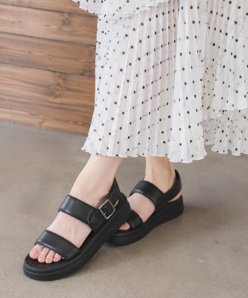 coca(ANDEX shoes product)(コカ)の「厚底 パデットサンダル(サンダル・レディース・ブラック/ホワイト・LARGE/MEDIUM/SMALL)」の17枚目の写真