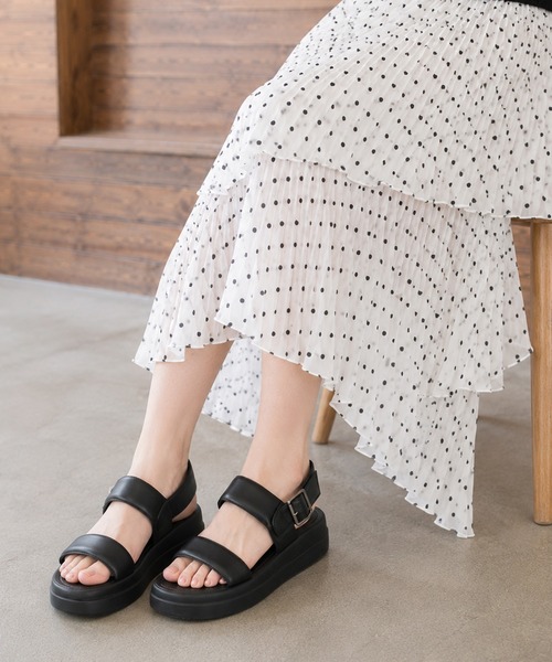 coca(ANDEX shoes product)(コカ)の「厚底 パデットサンダル(サンダル・レディース・ブラック/ホワイト・LARGE/MEDIUM/SMALL)」の18枚目の写真