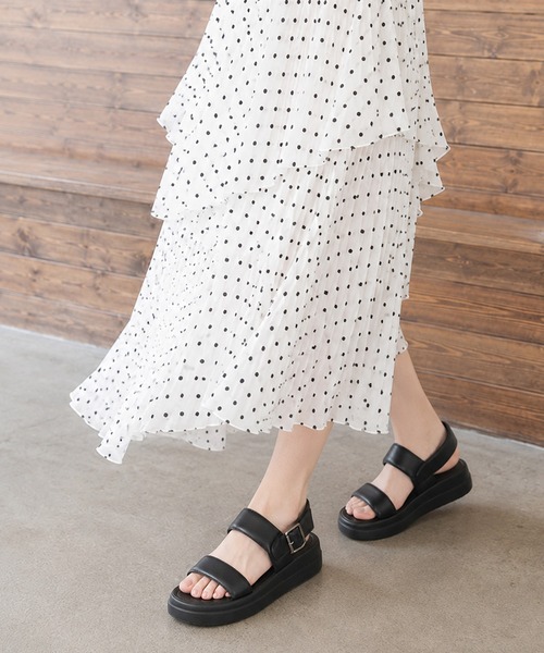 coca(ANDEX shoes product)(コカ)の「厚底 パデットサンダル(サンダル・レディース・ブラック/ホワイト・LARGE/MEDIUM/SMALL)」の20枚目の写真