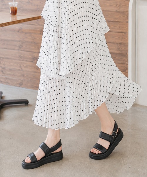 coca(ANDEX shoes product)(コカ)の「厚底 パデットサンダル(サンダル・レディース・ブラック/ホワイト・LARGE/MEDIUM/SMALL)」の19枚目の写真