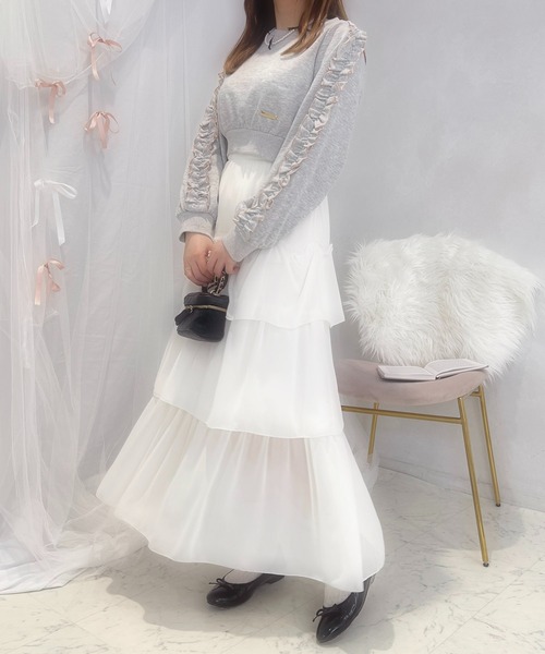 新品未使用　ビアズリー フリル付きバルーンスリーブ トレーナー 最終お値下げ セール】French girly collection フリルスリーブスウェット【ZOZOTOWN