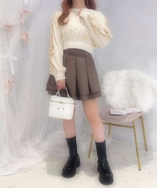 apres jour(アプレジュール)の「French girly collection フリルスリーブスウェット【ZOZOTOWN限定アイテム】(スウェット・レディース・グレー/アイボリー・X-LARGE/フリー)」の6枚目の写真