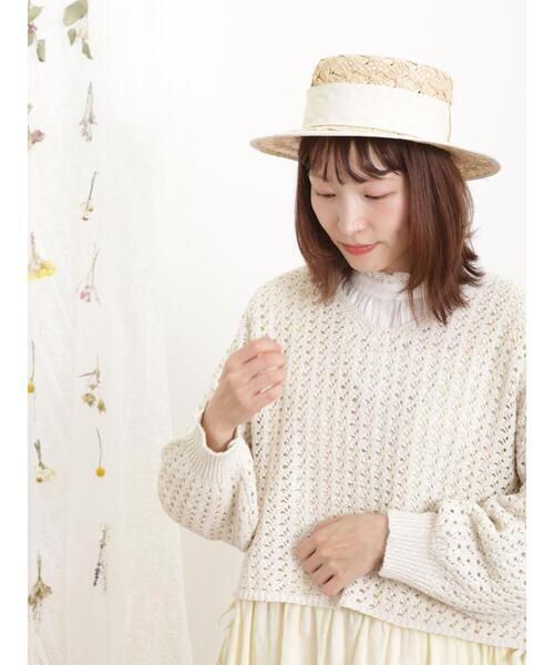 Samansa Mos2（サマンサ モスモス）の「カラーテープヤーン前後2WAYボレロ（カーディガン/ボレロ・レディース・ブラック/ベージュ/イエロー/ラベンダー・F）」の3枚目の写真