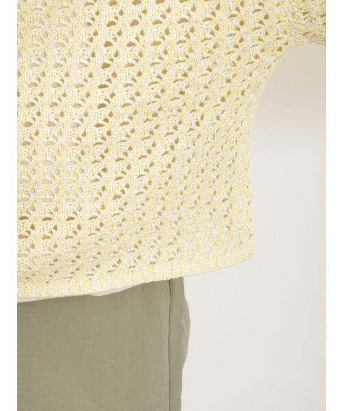 Samansa Mos2（サマンサ モスモス）の「カラーテープヤーン前後2WAYボレロ（カーディガン/ボレロ・レディース・ブラック/ベージュ/イエロー/ラベンダー・F）」の11枚目の写真