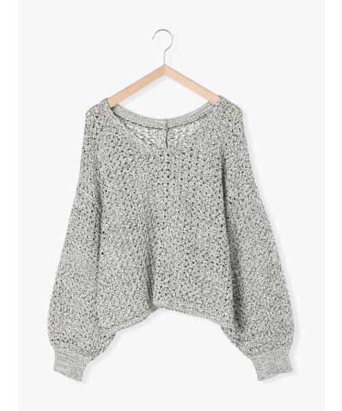 Samansa Mos2（サマンサ モスモス）の「カラーテープヤーン前後2WAYボレロ（カーディガン/ボレロ・レディース・ブラック/ベージュ/イエロー/ラベンダー・F）」の13枚目の写真