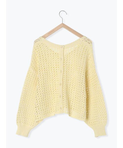 Samansa Mos2（サマンサ モスモス）の「カラーテープヤーン前後2WAYボレロ（カーディガン/ボレロ・レディース・ブラック/ベージュ/イエロー/ラベンダー・F）」の17枚目の写真