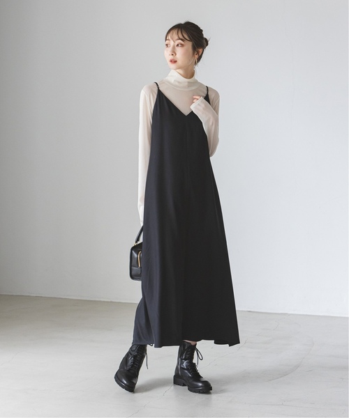 Noble(ノーブル)の「《追加》ビンテージツイルコンフォータブルキャミワンピース3(ワンピース・レディース・ブラック/ベージュ・FREE)」の11枚目の写真