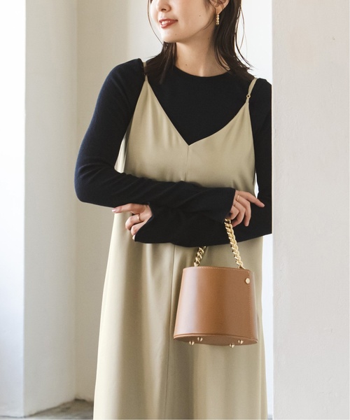 Noble(ノーブル)の「《追加》ビンテージツイルコンフォータブルキャミワンピース3(ワンピース・レディース・ブラック/ベージュ・FREE)」の21枚目の写真