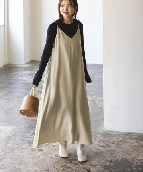 Noble(ノーブル)の「《追加》ビンテージツイルコンフォータブルキャミワンピース3(ワンピース・レディース・ブラック/ベージュ・FREE)」の22枚目の写真