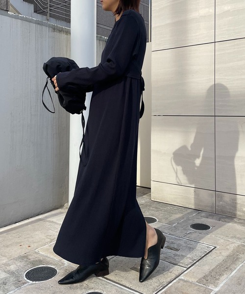 CAPRICIEUX LE'MAGE（カプリシューレマージュ）の「【サイズ展開あり】【セットアイテム】ホルターSETワンピース（ワンピース・レディース・ベージュ/ネイビー・FREE/MT/PS）」の5枚目の写真