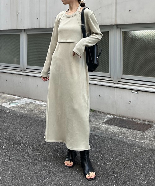 CAPRICIEUX LE'MAGE（カプリシューレマージュ）の「【サイズ展開あり】【セットアイテム】ホルターSETワンピース（ワンピース・レディース・ベージュ/ネイビー・FREE/MT/PS）」の11枚目の写真