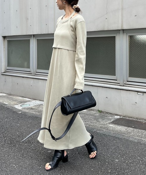 CAPRICIEUX LE'MAGE（カプリシューレマージュ）の「【サイズ展開あり】【セットアイテム】ホルターSETワンピース（ワンピース・レディース・ベージュ/ネイビー・FREE/MT/PS）」の15枚目の写真