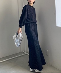 GLOSSY SWEAT SET UP DRESS