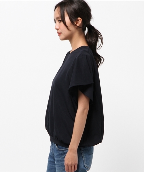 ikka(イッカ)の「フレアスリーブプルオーバー(Tシャツ/カットソー・レディース・ネイビー/キャメル・MEDIUM/LARGE)」の4枚目の写真