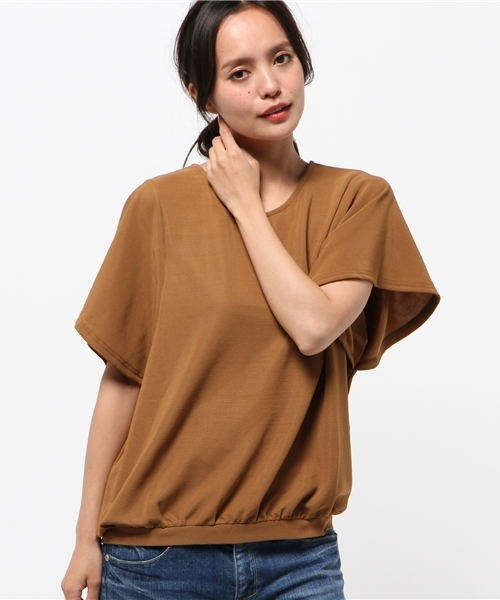 ikka(イッカ)の「フレアスリーブプルオーバー(Tシャツ/カットソー・レディース・ネイビー/キャメル・MEDIUM/LARGE)」の12枚目の写真