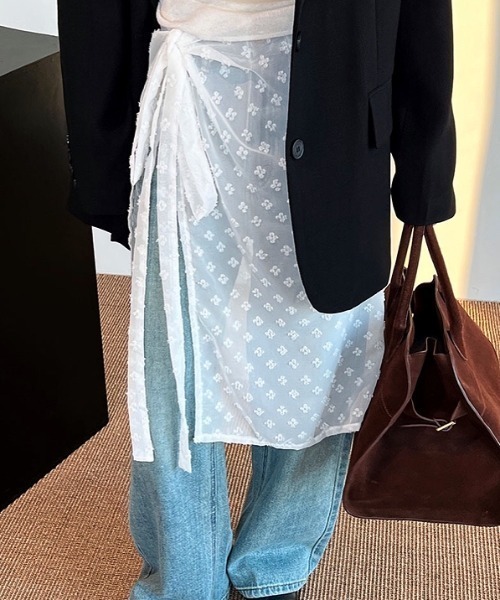 SHEENA(シーナ)の「レースラップスカート(スカート・レディース・アイボリー・M)」の1枚目の写真