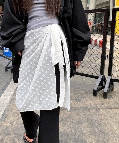 SHEENA(シーナ)の「レースラップスカート(スカート・レディース・アイボリー・M)」の3枚目の写真