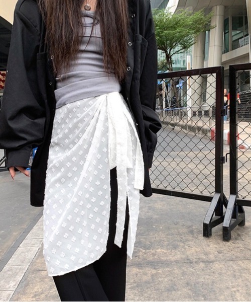 SHEENA(シーナ)の「レースラップスカート(スカート・レディース・アイボリー・M)」の4枚目の写真