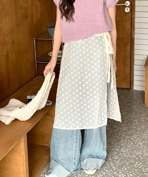 SHEENA(シーナ)の「レースラップスカート(スカート・レディース・アイボリー・M)」の15枚目の写真