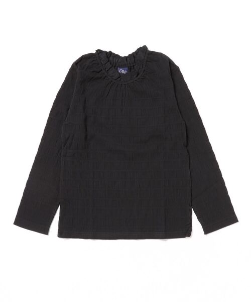 Crescent(クレッセント)の「エリレースTシャツ(Tシャツ/カットソー・キッズ・ブラック/オフホワイト・90/100/110/120/130)」の1枚目の写真