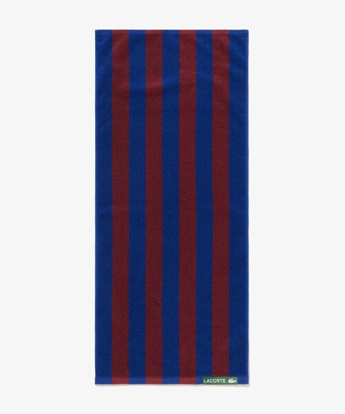 LACOSTE（ラコステ）の「リバーシブルストライプスクエアタオル（タオル・メンズ・グリーン/ネイビー・FREE）」の8枚目の写真