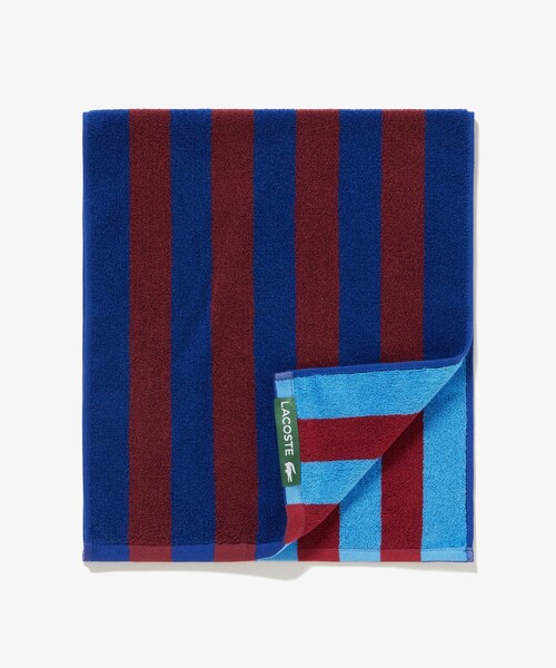 LACOSTE（ラコステ）の「リバーシブルストライプスクエアタオル（タオル・メンズ・グリーン/ネイビー・FREE）」の10枚目の写真
