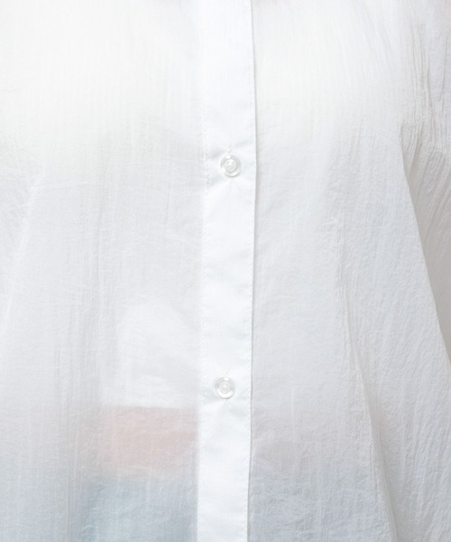 3.3 Field Trip （3.3フィールドトリップ）の「3.3 Field Trip／シアーシャツ　2117942（シャツ/ブラウス・レディース・ピンク/ホワイト/ライトブルー/チャコール・FREE）」の13枚目の写真