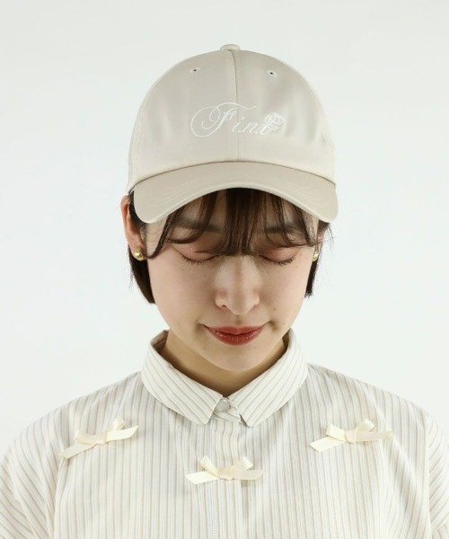 F i.n.t(フィント)の「ロゴ刺繍サテンキャップ/fint(キャップ・レディース・ブルーグレー/ライトピンク/アイボリー・FREE)」の17枚目の写真