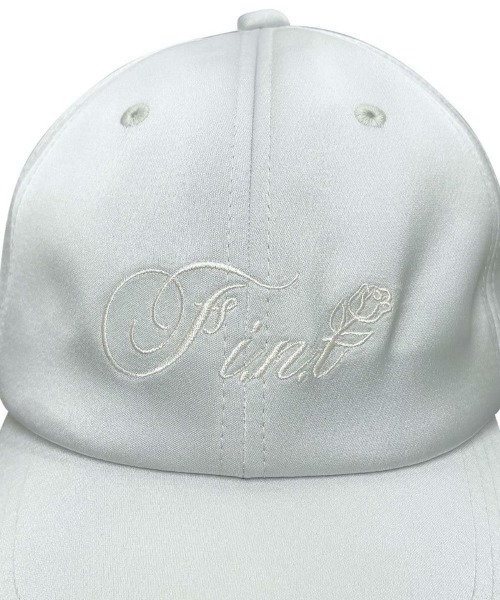 F i.n.t(フィント)の「ロゴ刺繍サテンキャップ/fint(キャップ・レディース・ブルーグレー/ライトピンク/アイボリー・FREE)」の9枚目の写真