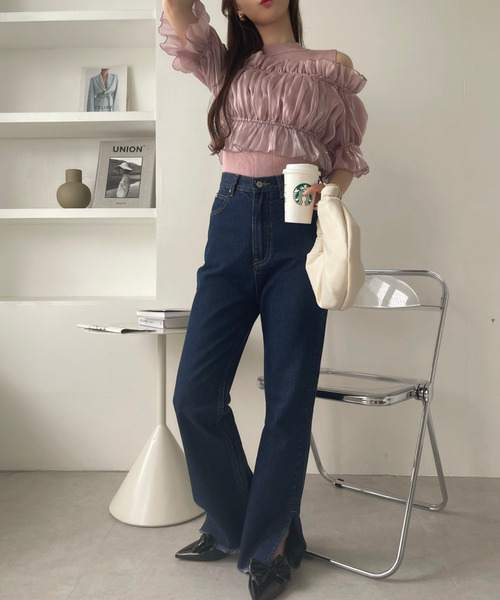 美品 ESICA エシカ ファーケーブルドッキングニット アンゴラブレンド 美品 ESICA エシカ ファーケーブルドッキングニット アンゴラ