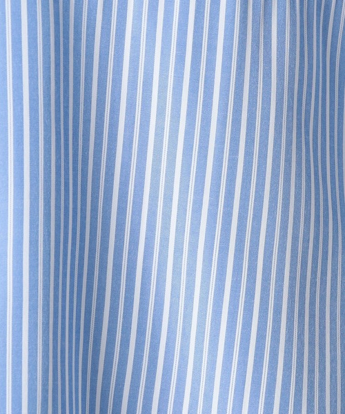 Grand PARK（グランドパーク）の「ストライプ　クロップドワイドシャツ（シャツ/ブラウス・レディース・ブルー系/グリーン系/サックスブルー系・FREE）」の12枚目の写真