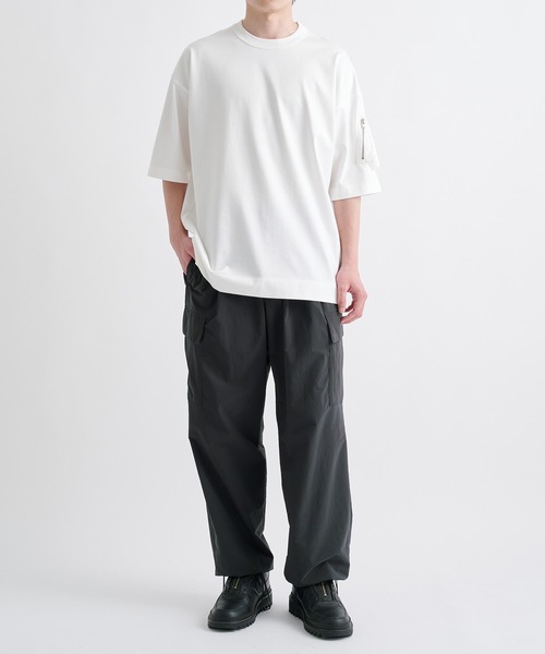 CINOH（チノ）の「【CINOH/チノ】別注 CIGAR POCKET BIG T-SHIRT/別注シガーポケットビッグTシャツ（Tシャツ/カットソー・メンズ・ブラック/ホワイト/ダークグレー/ダークネイビー・44/46/48）」の5枚目の写真