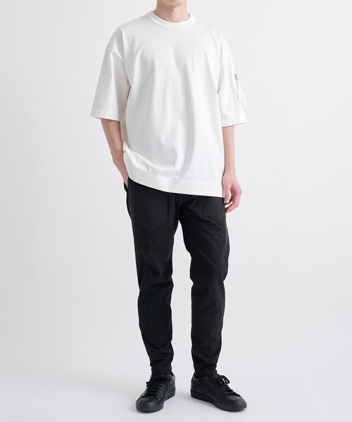 CINOH（チノ）の「【CINOH/チノ】別注 CIGAR POCKET BIG T-SHIRT/別注シガーポケットビッグTシャツ（Tシャツ/カットソー・メンズ・ブラック/ホワイト/ダークグレー/ダークネイビー・44/46/48）」の6枚目の写真