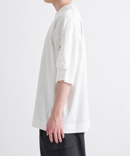 CINOH（チノ）の「【CINOH/チノ】別注 CIGAR POCKET BIG T-SHIRT/別注シガーポケットビッグTシャツ（Tシャツ/カットソー・メンズ・ブラック/ホワイト/ダークグレー/ダークネイビー・44/46/48）」の9枚目の写真