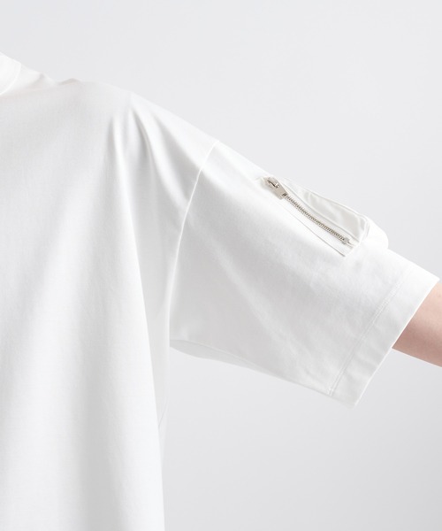 CINOH（チノ）の「【CINOH/チノ】別注 CIGAR POCKET BIG T-SHIRT/別注シガーポケットビッグTシャツ（Tシャツ/カットソー・メンズ・ブラック/ホワイト/ダークグレー/ダークネイビー・44/46/48）」の15枚目の写真