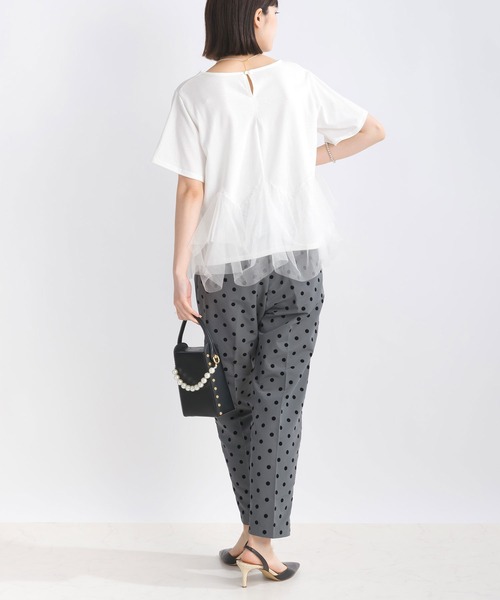 PICCIN(ピッチン)の「【WEB限定】裾チュールフリルプルオーバー(Tシャツ/カットソー・レディース・オフホワイト/ブラック・M/L)」の13枚目の写真