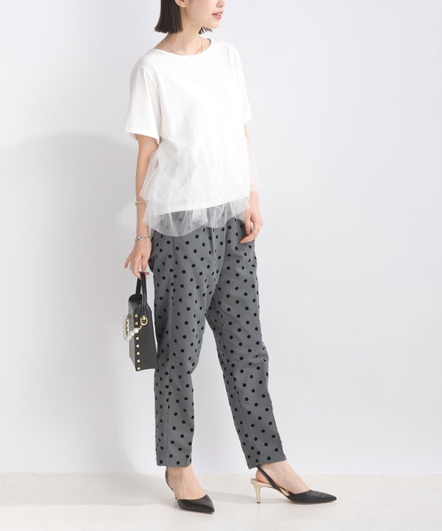 PICCIN(ピッチン)の「【WEB限定】裾チュールフリルプルオーバー(Tシャツ/カットソー・レディース・オフホワイト/ブラック・M/L)」の14枚目の写真