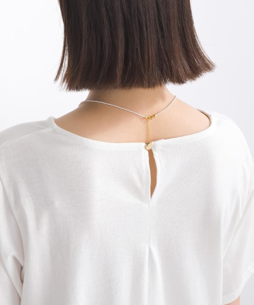 PICCIN(ピッチン)の「【WEB限定】裾チュールフリルプルオーバー(Tシャツ/カットソー・レディース・オフホワイト/ブラック・M/L)」の3枚目の写真