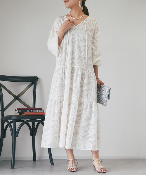 un dix cors（アンディコール）の「《オケージョン》2WAYレースワンピース（ドレス・レディース・アイボリー/ブラック/ブルー・FREE）」の14枚目の写真