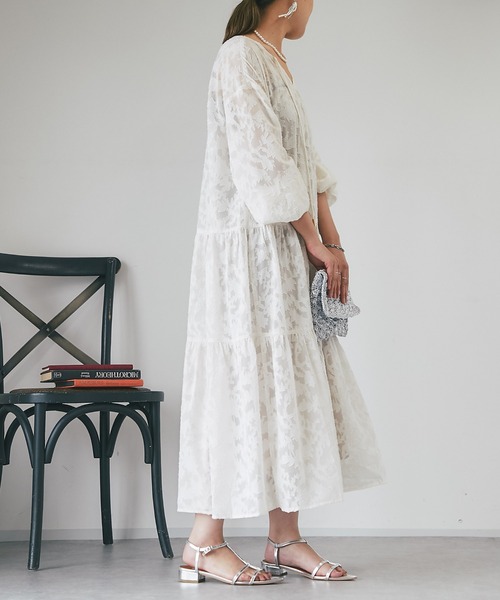 un dix cors（アンディコール）の「《オケージョン》2WAYレースワンピース（ドレス・レディース・アイボリー/ブラック/ブルー・FREE）」の16枚目の写真