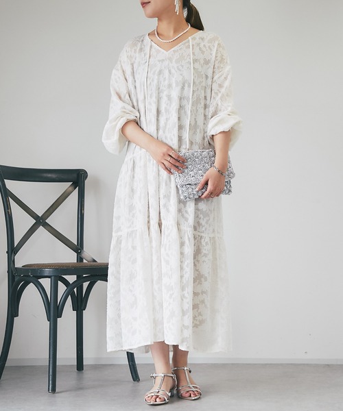 un dix cors（アンディコール）の「《オケージョン》2WAYレースワンピース（ドレス・レディース・アイボリー/ブラック/ブルー・FREE）」の19枚目の写真