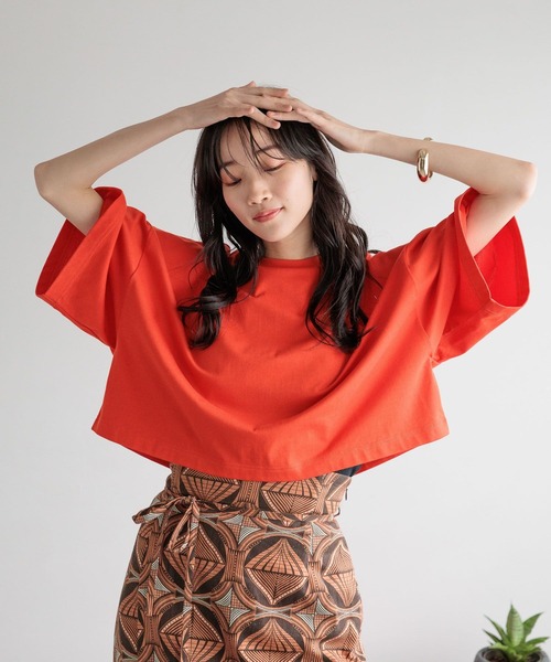 LOWRYS FARM（ローリーズファーム）の「カイテキノウワイドＴ 991858（Tシャツ/カットソー・レディース・オフホワイト/ブラック/レッド/ブルー・FREE）」の4枚目の写真