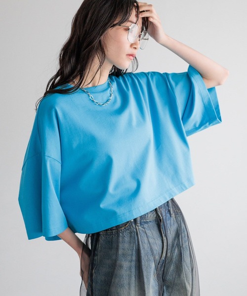 LOWRYS FARM（ローリーズファーム）の「カイテキノウワイドＴ 991858（Tシャツ/カットソー・レディース・オフホワイト/ブラック/レッド/ブルー・FREE）」の3枚目の写真