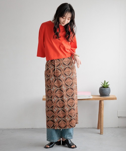 LOWRYS FARM（ローリーズファーム）の「カイテキノウワイドＴ 991858（Tシャツ/カットソー・レディース・オフホワイト/ブラック/レッド/ブルー・FREE）」の9枚目の写真