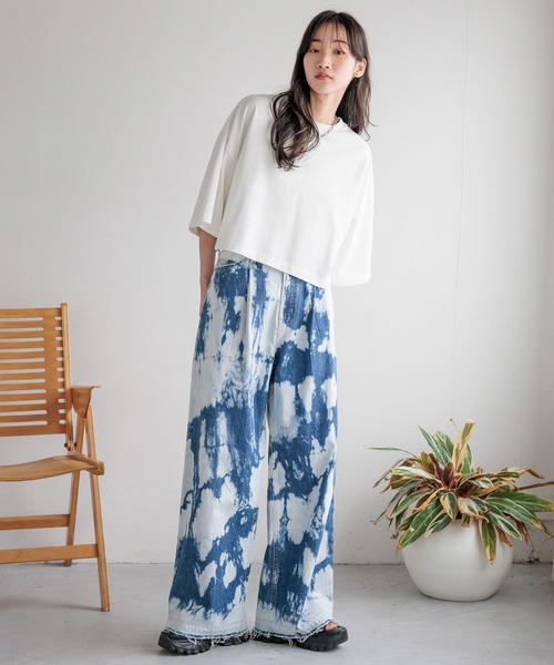 LOWRYS FARM（ローリーズファーム）の「カイテキノウワイドＴ 991858（Tシャツ/カットソー・レディース・オフホワイト/ブラック/レッド/ブルー・FREE）」の15枚目の写真