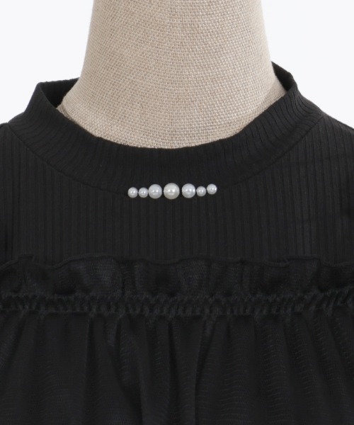 axes femme POETIQUE（アクシーズファムポエティック）の「チュールキャミセットプルオーバー（Tシャツ/カットソー・レディース・ピンク/ブラック/キナリ/ミント・MEDIUM）」の19枚目の写真