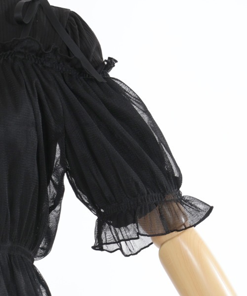 axes femme POETIQUE（アクシーズファムポエティック）の「チュールキャミセットプルオーバー（Tシャツ/カットソー・レディース・ピンク/ブラック/キナリ/ミント・MEDIUM）」の21枚目の写真